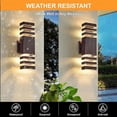 thumbnail image 4 of Aplique de pared exterior E27 con luz LED arriba y abajo, IP65, resistente al agua, para porche, puerta de entrada, lámpara de pared exterior, 4 of 5