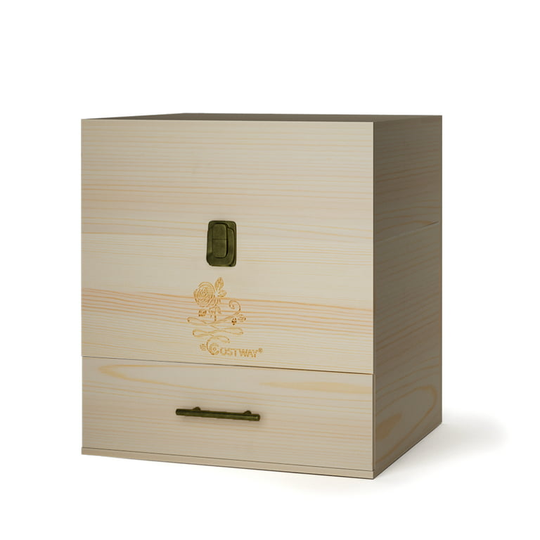 59 Bottles High-quality Wooden Essential Oil Storage Box Oil Case Holder 3  Tier