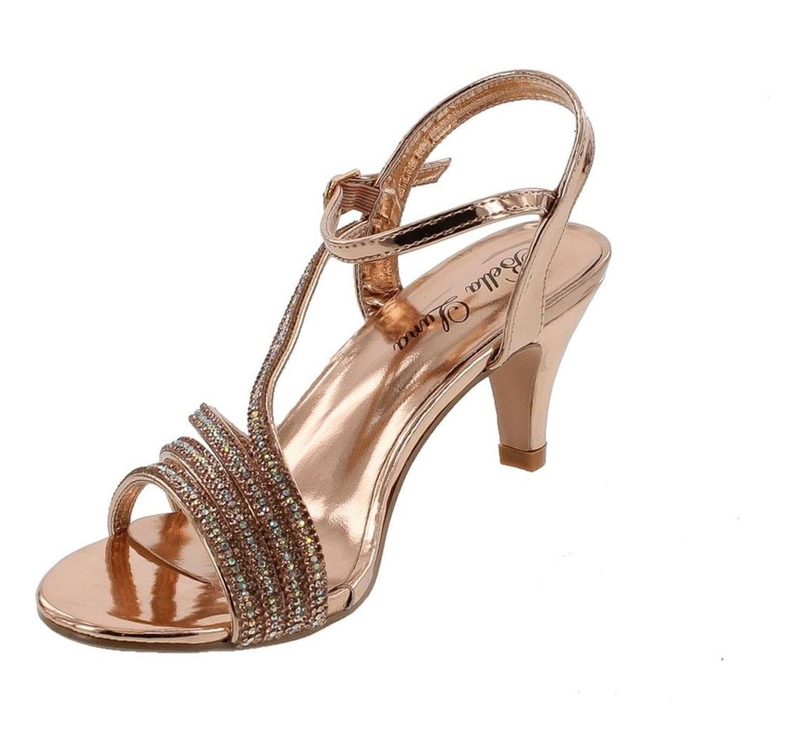 Rock Glitter Block Heel Sandals - 11 / ROSE GOLD | Bride shoes, Wedding  sandals, Block heels sandal