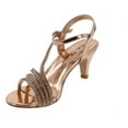 thumbnail image 3 of Static Footwear Womens Open Toe Low Heel Wedding Prom Evening Dressy Sandal Shoes, 3 of 4