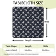thumbnail image 2 of Blue Cartoon Unicorn Flower Pattern Square Fitted Tablecloth with Elastic Edge,Square Table Cover,Washable Elastic Table Cover for Home Kitchen Party Decor 34"x34", 2 of 6