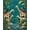 Blue, Pattern 3, variant on ODIKA Whimsical Rig Print Jungle Wildlife Foliage Border Dinosaur Moth Easy Care Kids Safe for Small Living Room, Playroom, Bedroom