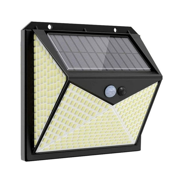 relayinert Wall Light 350LED 3200lm Solar Power Sensor Fence Light IP65 Waterproof Outdoor Garden Pathway Lamp