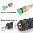 thumbnail image 2 of High Pressure Washer Gun with Extension Rod 4000 PSI Portable Handheld Car Washer M22 Water Inlet 1/4-inch Nozzle Connection Washing Sprayer for Floor Fence Patio Garden Pet Shower, 2 of 8