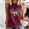 thumbnail image 2 of 4th of July Tank Tops For Women Summer American Flag Graphic Patriotic Sexy Crop Tops Crewneck Sleeveless Vest Shirt, 2 of 6