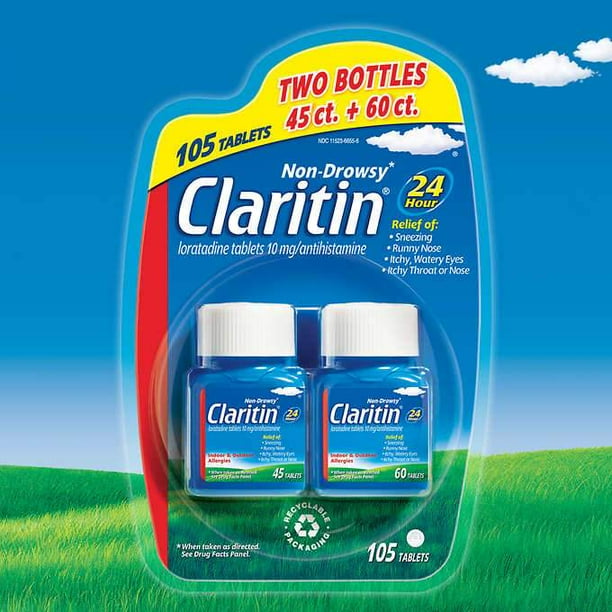 Claritin 10 mg. NonDrowsy 24 Hour, 105 Tablets
