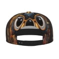 thumbnail image 2 of Zufioo Quirky Owl With Glasses Print Flat Brim Baseball Cap, Sun Protection, Sweat Absorption, Adjustable Sports Cap, Suitable for Men and Women in All Seasons, 2 of 7