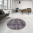 thumbnail image 3 of Ahgly Company Indoor Square Mid-Century Modern Gray Oriental Area Rugs, 4' Square, 3 of 6