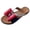 Red, variant on Splicing Bowknot Flat Sandals for Women Summer Beach Thong Slides Slip on Slippers