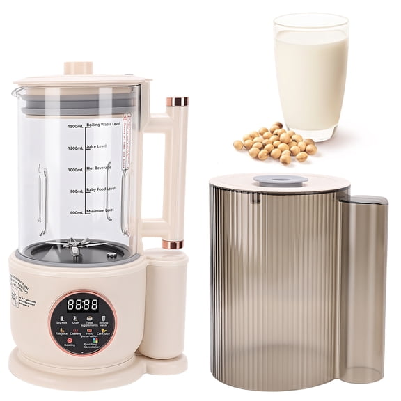 10 in 1 Automatic Nut Milk Maker,51oz Soy Milk Machine with Delay Start,Boil Water,Keep Warm& Auto Cleaning,Almond Milk Machine,Plant Based Milks Homemade Oat,Chowder,Juice