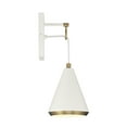 thumbnail image 5 of Trade Winds Winona 1-Light Wall Sconce in White with Natural Brass, 5 of 6