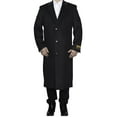 thumbnail image 1 of Alberto Nardoni Charcoal Gray Wool Blend Luxury Overcoat Topcoat Full Length, 1 of 1