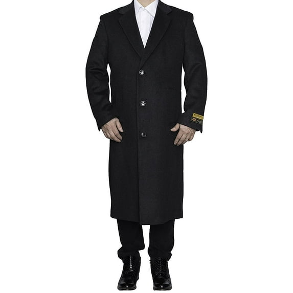 Alberto Nardoni Charcoal Gray Wool Blend Luxury Overcoat Topcoat Full Length