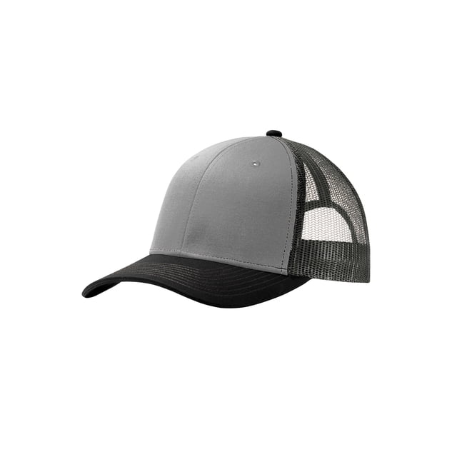 Top Headwear Snapback Trucker Cap - Gusty Grey/Black