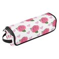 thumbnail image 2 of Hair Tool Organizer Bag with Heat Resistant Mat Removable Travel Storage Case for Hot Air Brushes Curling Irons Pink Roses and Red Hearts, 2 of 8