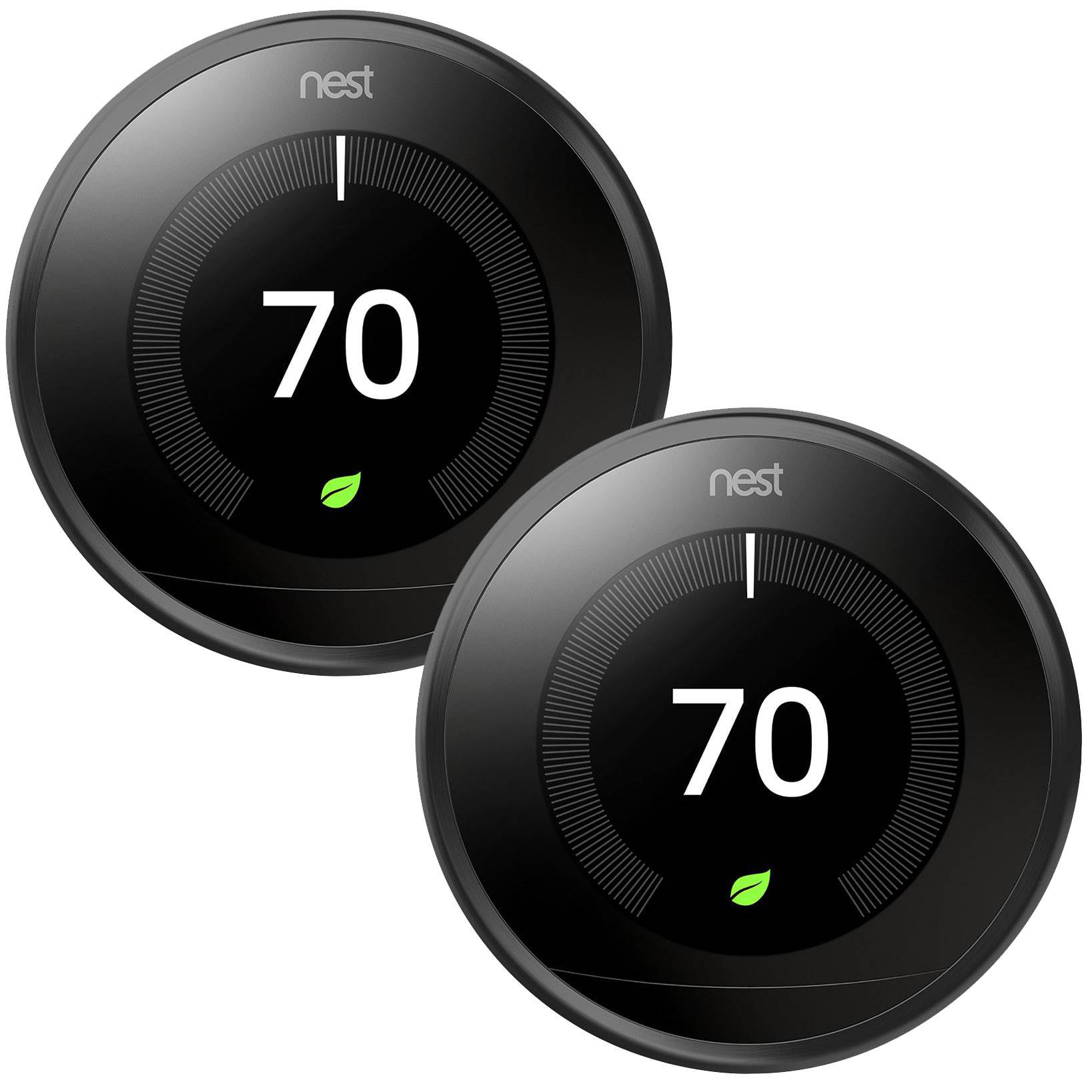 3rd Generation 2 Pack, Black Nest Learning Thermostat