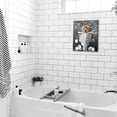 thumbnail image 5 of Asdg12s-Teddy Dog Sitting on Toilet Wall Art Bathroom Dogs Wall Decor Black and White Animal Bathroom Funny Pictures Farmhouse Dog Wall Décor for Toilet Bathroom Framed Artwork 16x24 inch, 5 of 7