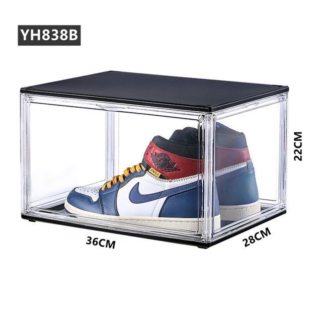 Caja de zapatos de doble puerta, transparente, gruesa, antipolvo, para el hogar, creativa, para pared