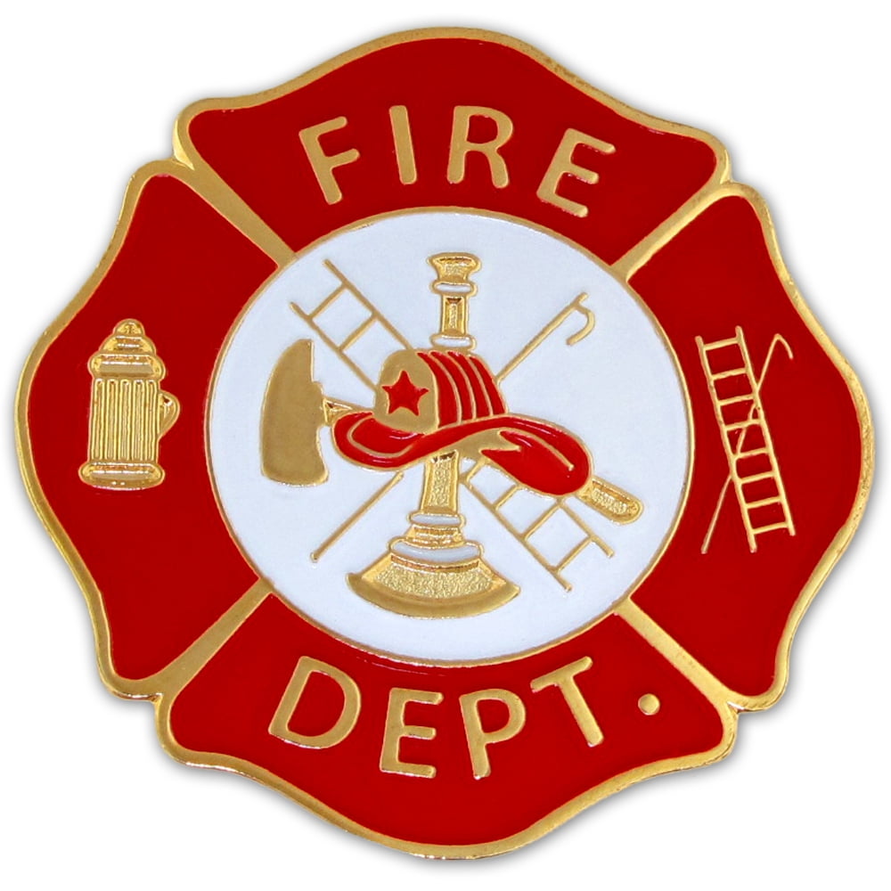 Fire Department Firefighter Badge Enamel Lapel Pin Walmart