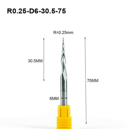 

HRC55 Two Flute Tapered Ball Nose Router Bit Solid Carbide Taper Ballnose Endmil