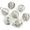10-30Pcs/lot 9-25mm Metal Spiral Beads Cages Pendants Hollow Bead Caps for DIY Charms Jewelry Making Supplies Accessories, 9 25mm, Metal, other gemstones