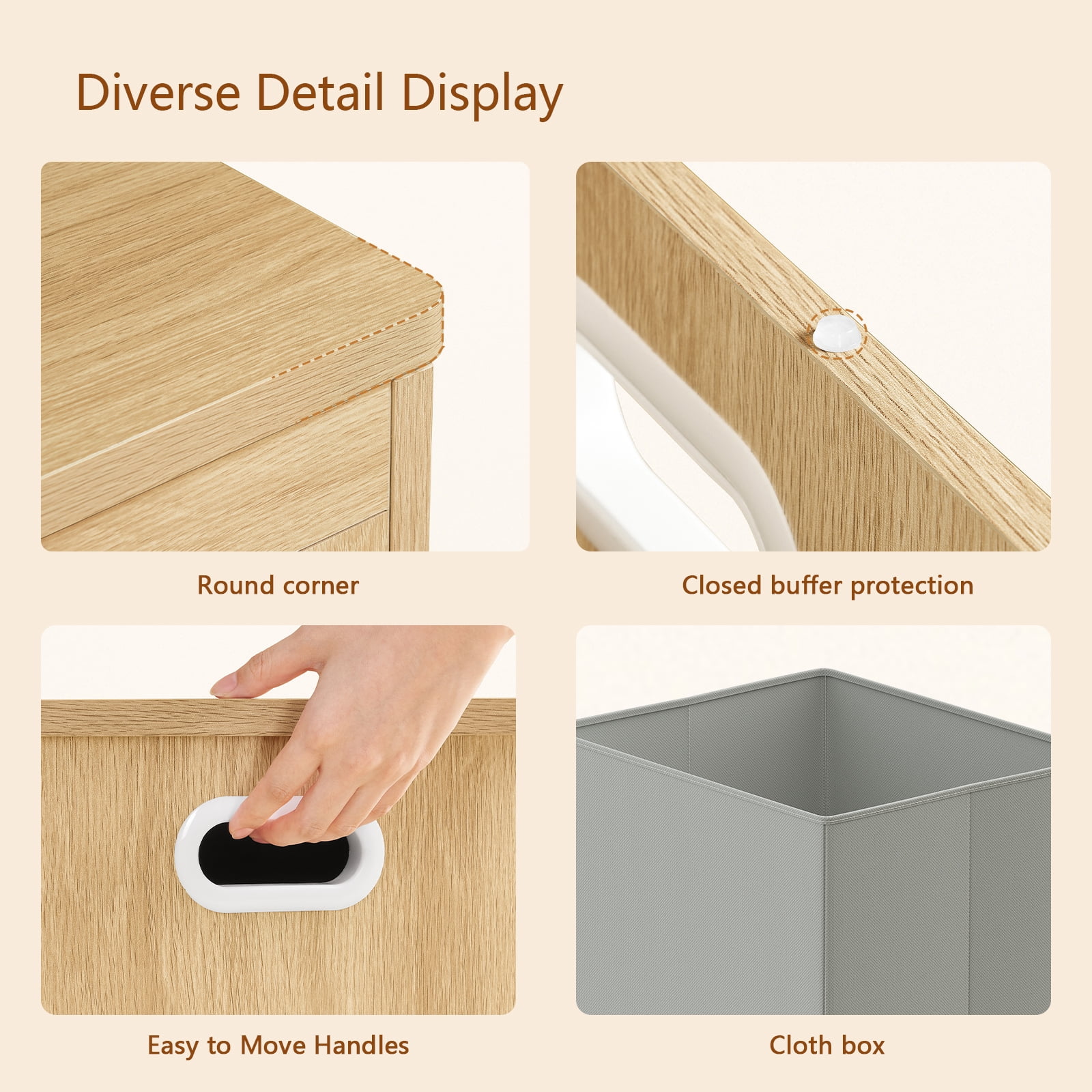 TEENFON 47.24" Toy Storage Box, Storage Chest, Storage Trunk with 2 Safety Hinges, 47.2'D x 15.7''W x 19.4''H, Toy Chest, Natural