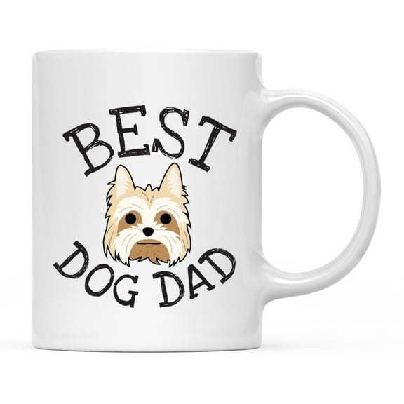 Koyal Wholesale Best Dog Dad Ceramic Coffee Mug, Yorkshire Terrier