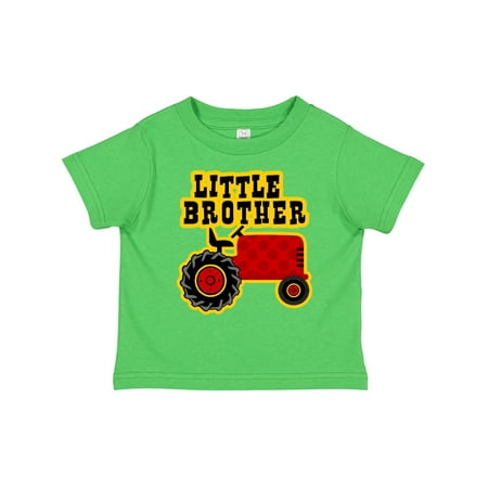 

Inktastic Red Tractor Little Brother Gift Toddler Boy Girl T-Shirt