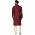 thumbnail image 2 of SKAVIJ Men's Kurta Pajama Set for Men Indian Traditional Wear Party Dress Red M, 2 of 6