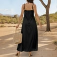 thumbnail image 4 of SMihono Summer Dresses for Women 2025 Vacation Casual Plus Size Maxi Beach Sun Dress Boho Flowy Long Suspender Sundress Black L, 4 of 7