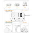 thumbnail image 4 of Adaptador de enchufe de viaje Beeiker de EE. UU. a Europa con 6 tomas USB y 4 salidas, 4 of 7