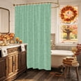 thumbnail image 5 of Grass Green Shower Curtain, Waterproof Shower Curtains for Bathroom, Rustic Farmhouse Solid Color Washable Fabric Bathtub Curtain Set Bath Decor with 12 Hooks Long 72"x84", 5 of 8