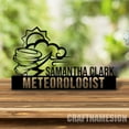 thumbnail image 4 of Craftnamesign Custom Wooden Meteorologist Desk Name Plate, Weather Forecasting Metal Nameplate, 4 of 5