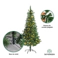 thumbnail image 2 of Árbol de Navidad Pino Artificial 1.80M Frondoso Con 250 Luces LED Verde Soporte de Metal Skygreen verde, 2 of 4