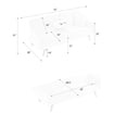 thumbnail image 4 of 72" Convertible Loveseat Sofa, Modern Corduroy Sleeper with 3-Position Reclining Backrest & Retractable Cup Holder for Small Spaces, Apartment Living Room, Pink, 4 of 9