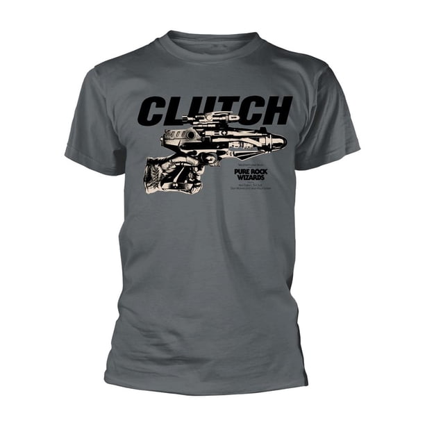 Clutch - Camiseta Pure Rock Wizards para Adultos Unisex (Gris)