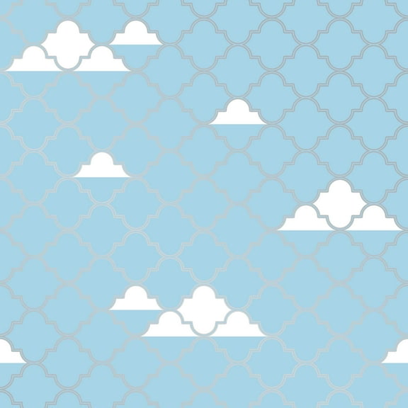 Tempaper Clouds Peel and Stick Wallpaper, 20.5" x 16.5'