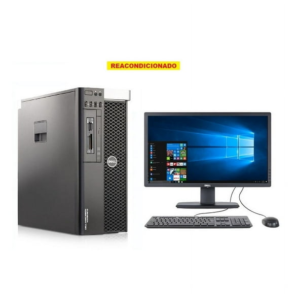PC Workstation Dell Precision Tower 5810, XEON E5-1650v, 64GB RAM, 512GB SSD, NVIDIA 4GB, MONITOR 22", REACONDICIONADO