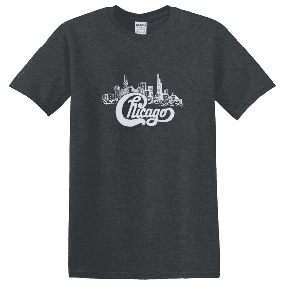 Vintage 80S Chicago Band Skyline T-shirt
