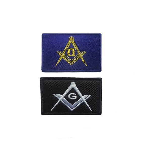 Parche de Tela con Aplique Emblema Masónico FFILL 9x5 cm