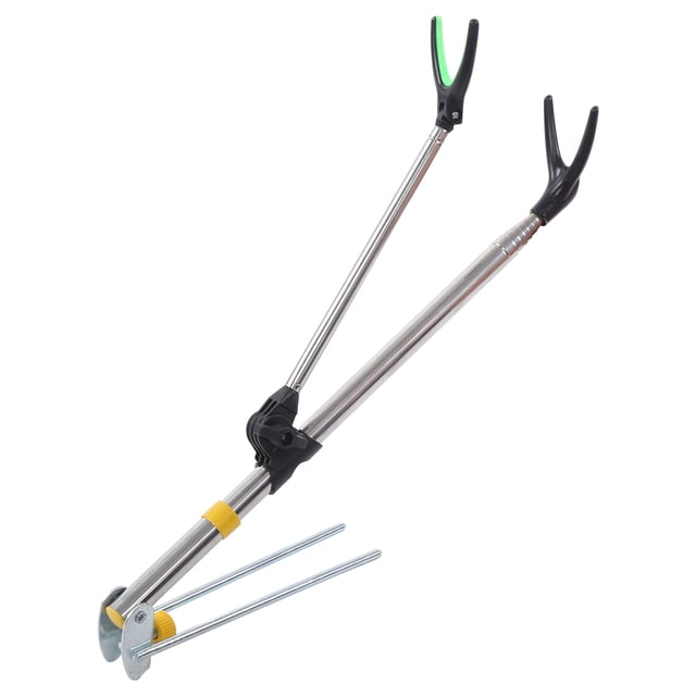 Spptty Support de Pêche, Support de Canne à Pêche en Acier Inoxydable Stable avec Support Secondaire pour Bordure pour Rivière pour Lac