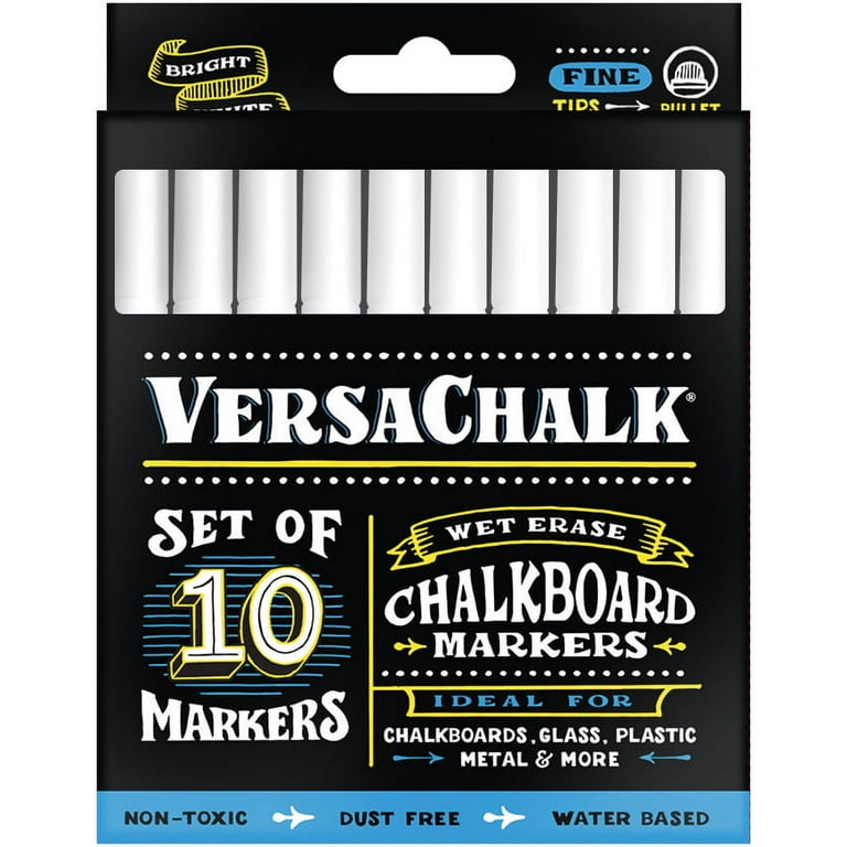 VersaChalk White Chalkboard Chalk Markers - Wet Erase Dustless