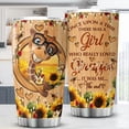 thumbnail image 2 of Funny Giraffe Insulated Tumbler Butterfly Flower Insulated Coffee Mug With Lid Cute Animal Print Travel Cup Giraffe Things For Women Birthday Gifts Stainless Steel Tumblers, 2 of 6
