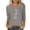 Gray, variant on Easter Religious Cross Graphic Tee for Women - 3/4 Length Sleeve Crewneck Loose Fit Summer T Shirts Women Church T-Shirt