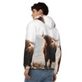 thumbnail image 4 of Kdxio Yak Print Men Hoodies Casual Hoodies for Men with Zip Pockets Full Zip Long Sleeve Sweatshirt Sports Hooded Jacket-XX-Large, 4 of 5