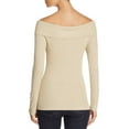 thumbnail image 2 of Marled Women's Ribbed Off-The-Shoulder Sweaters, Champagne, Large, 2 of 2
