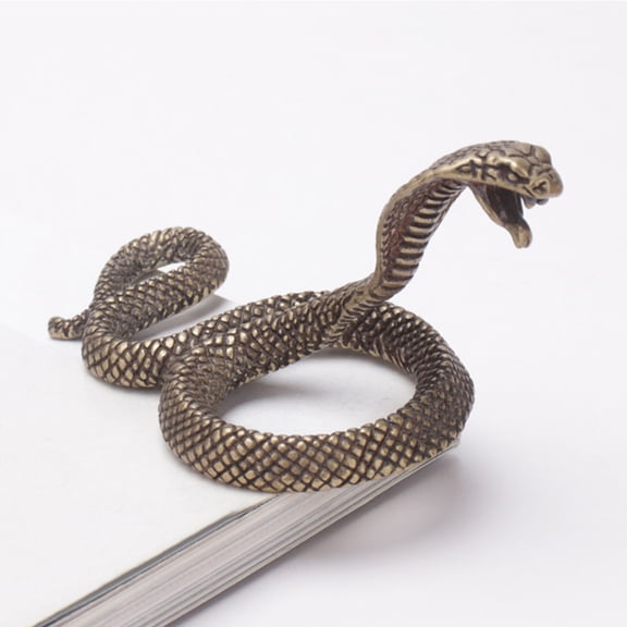 OFFIGAM Realistic Metal Snake Figurine Set for Home Decor, Modern Style Decorative Sculpture, Unique and Collectible