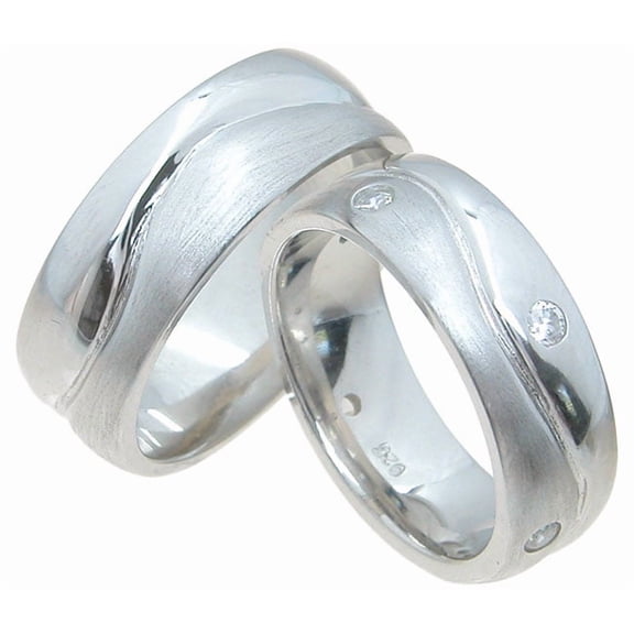 925 Sterling Silver Matching Rings for Couples and Wedding Bands