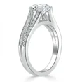 thumbnail image 3 of Spot Jewel 14k White Gold Over Women's Rings for Women's - Round Cut 2.1 Ct Lab Created Diamond Engagement Rings for Women's - Split Shank Anniversary Gift for Her - Christmas Special Gifts, 3 of 6