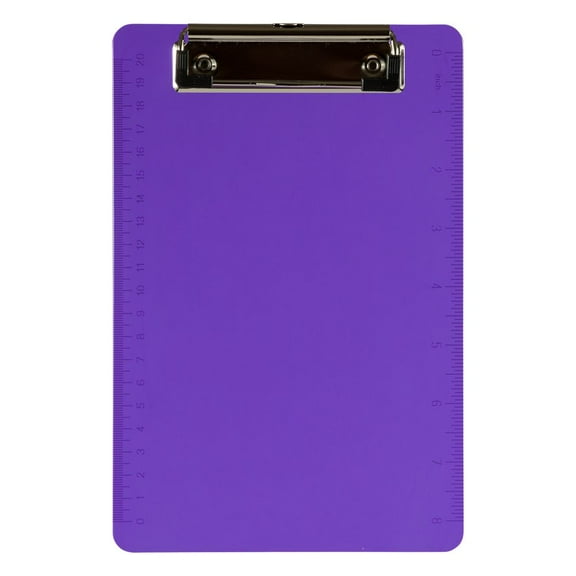 JAM Paper Mini Purple Plastic Clipboards with Metal Clip, 6 x 9, 1/Pack